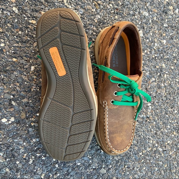 Rockport Works Men’s Sailing Club Steel Toe Boat shoes Size 8 1/2 - Picture 4 of 7